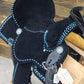 Lightweight Barrel Saddle - Black & Turquoise