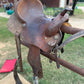 USED 15” Leather Barrel Saddle