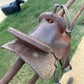 USED 15” Leather Barrel Saddle