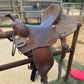 USED 15” Leather Barrel Saddle