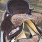 Spine Relief Barrel Saddle with Leather & Turquoise - FREE SHIPPING